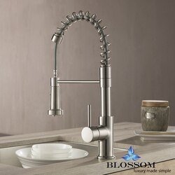 BLOSSOM F01 205 02 SINGLE HANDLE PULL DOWN KITCHEN FAUCET IN BRUSH NICKEL