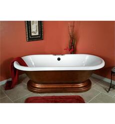 CAMBRIDGE PLUMBING ADE-PED-CB 70 INCH FREE STANDING DOUBLE ENDED PEDESTAL BATHTUB IN COPPER BRONZE