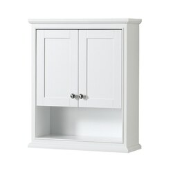 WYNDHAM COLLECTION WCS2020WCWH DEBORAH BATHROOM WALL-MOUNTED STORAGE CABINET IN WHITE