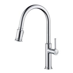 KRAUS KPF-1680 SELLETTE SINGLE HANDLE PULL DOWN KITCHEN FAUCET WITH DUAL FUNCTION SPRAYHEAD