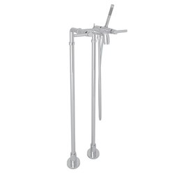 ROHL A3302/73IL CAMPO EXPOSED FLOOR MOUNTED TUB SHOWER MIXER VALVE ONLY WITH SINGLE FUNCTION HANDSHOWER, METAL LEVERS