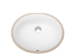 DAWN CUSN007A00 UNDER COUNTER 19-1/4 OVAL CERAMIC BASIN WITH OVERFLOW