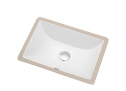 DAWN CUSN015000 UNDER COUNTER 18 X 13 INCH RECTANGLE CERAMIC BASIN WITH OVERFLOW