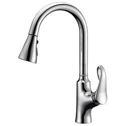 DAWN AB06 3292C SINGLE-LEVER PULL-OUT SPRAY KITCHEN FAUCET IN CHROME