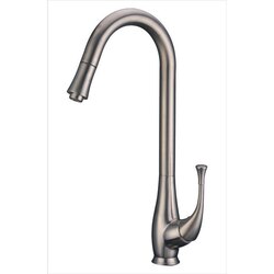 DAWN AB50 3084BN SINGLE-LEVER PULL-OUT SPRAY KITCHEN FAUCET IN BRUSHED NICKEL