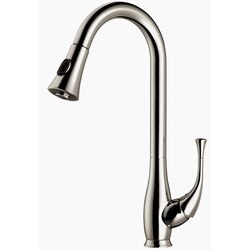 DAWN AB50 3091BN SINGLE LEVER KITCHEN FAUCET WITH PUSH BUTTON PULL OUT SPRAY IN BRUSHED NICKEL
