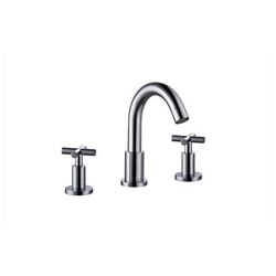 DAWN AB03 1513C WIDESPREAD LAVATORY FAUCET WITH CROSS HANDLES FOR 8 INCH CENTERS IN CHROME