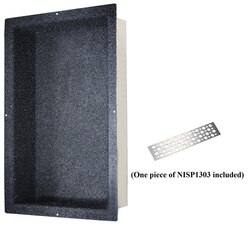 DAWN NI241403 STAINLESS STEEL SHOWER NICHE WITH ONE STAINLESS STEEL SUPPORT PLATE