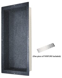 DAWN NI361403 STAINLESS STEEL SHOWER NICHE WITH ONE STAINLESS STEEL SUPPORT PLATE