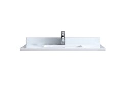 DAWN AAMT362135-01 36 X 22 INCH PURE WHITE QUARTZ COUNTERTOP WITH SINGLE UNDERMOUNT CERAMIC SINK