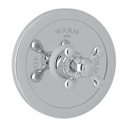 ROHL AC720X-TO ARCANA THERMOSTATIC TRIM PLATE WITHOUT VOLUME CONTROL, CROSS HANDLE