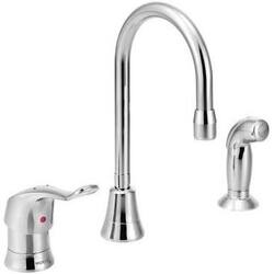 MOEN 8138 M-DURA SINGLE HANDLE MULTI-PURPOSE COMMERCIAL KITCHEN FAUCET WITH SIDE SPRAY