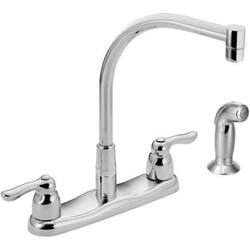 MOEN 8792 M-BITION TWO-HANDLE HIGH ARC KITCHEN FAUCET WITH SIDE SPRAY