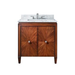 AVANITY BRENTWOOD-VS31-NW-C BRENTWOOD 31 INCH VANITY COMBO WITH CARRERA WHITE MARBLE TOP