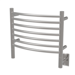 AMBA PRODUCTS HC JEEVES H 21-1/4 W X 18-3/4 H INCH CURVED HEATED TOWEL RACK