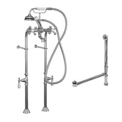 CAMBRIDGE PLUMBING CAM398463-PKG COMPLETE FREE STANDING PLUMBING PACKAGE FOR CLAWFOOT TUB INCHCLUDES FREE STANDING SUPPLY LINES, FAUCET AND DRAIN ASSEMBLY