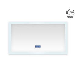 MTD MTD-10260 Encore  LED Illuminated Bathroom Mirror with Built-In Bluetooth Speaker with Blue screen - 60 x 27 Inch