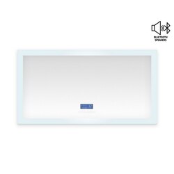 MTD MTD-10270 Encore  LED Illuminated Bathroom Mirror with Built-In Bluetooth Speaker with Blue screen - 72 x 27 Inch
