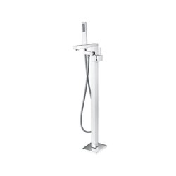 MTD DF-02011 EILAT 2011 SINGLE HANDLE FLOOR MOUNT TUB FILLER WITH HAND SHOWER IN POLISHED CHROME