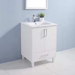 DAWN AABC242134-01 BELLA SERIES 24-1/4 INCH FREE STANDING VANITY CABINET ONLY IN WHITE