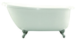 HYDRO SYSTEMS ANN6536STOS STON COLLECTION ANNETTE 65 X 36 INCH HYDROLUXE SS FREESTANDING CLAWFOOT BATHTUB