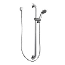 MOEN 52236GBM17 COMMERCIAL 36 INCH GRAB BAR SET WITH HANDSHOWER IN CHROME/STAINLESS, 1.75 GPM
