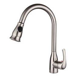 INFURNITURE F-K766QY1-BN PULL OUT KITCHEN FAUCET IN BRUSHED NICKEL
