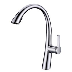 INFURNITURE F-K863OB1-CH PULL OUT KITCHEN FAUCET IN CHROME
