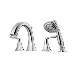 VINNOVA 104224-BTF-PC CLAUDIUS ROMAN TUB FAUCET WITH HAND-HELD SHOWER IN POLISHED CHROME