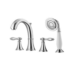 VINNOVA 106224-BTF-PC JULIUS ROMAN TUB FAUCET WITH HAND-HELD SHOWER IN POLISHED CHROME