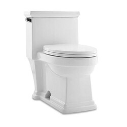 SWISS MADISON SM-1T114 VOLTAIRE ONE PIECE 1.28 GPF SINGLE FLUSH ELONGATED TOILET IN WHITE WITH INCLUDED SEAT
