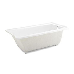 SWISS MADISON SM-DB564 VOLTAIRE 60 X 32 INCH ACRYLIC RECTANGULAR DROP-IN BATHTUB IN WHITE WITH RIGHT-HAND DRAIN