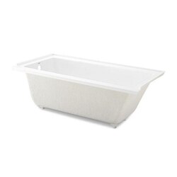SWISS MADISON SM-DB565 VOLTAIRE 66 X 32 INCH ACRYLIC RECTANGULAR DROP-IN BATHTUB IN WHITE WITH LEFT-HAND DRAIN