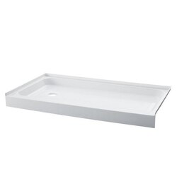 SWISS MADISON SM-SB513 VOLTAIRE 36 X 60 INCH ACRYLIC SINGLE-THRESHOLD SHOWER BASE WITH LEFT-HAND DRAIN