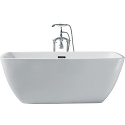 ARIEL PLATINUM PS112-6330 AURORA 63 INCH ACRYLIC RECTANGLE BATHTUB WITH CENTER DRAIN AND FLAT BOTTOM, IN WHITE