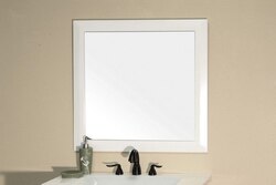 BELLATERRA HOME 203054-MIRROR-WH SOLID WOOD FRAME MIRROR-WHITE