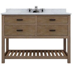 SAGEHILL DESIGNS TB4821D WEATHERED OAK TOBY 48 INCH VANITY CABINET WITH FOUR DRAWERS