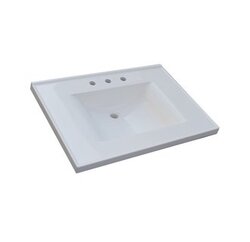 SAGEHILL DESIGNS WB3122-W WHITE 31 INCH CULTURED MARBLE VANITY TOP WITH INTEGRATED SINK