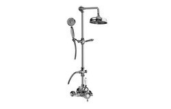 GRAFF CD2.11-LM34S CANTERBURY TRADITIONAL EXPOSED THERMOSTATIC TUB AND SHOWER SYSTEM WITH METAL HANDSHOWER HANDLE