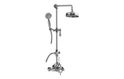 GRAFF CD2.12-LM34S CANTERBURY TRADITIONAL EXPOSED THERMOSTATIC TUB AND SHOWER SYSTEM WITH METAL HANDSHOWER HANDLE