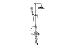 GRAFF CD4.11-LM34S CANTERBURY TRADITIONAL EXPOSED THERMOSTATIC TUB AND SHOWER SYSTEM WITH METAL HANDSHOWER HANDLE