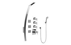 GRAFF GF1.130A-LM39S-T QUBIC TRE THERMOSTATIC SHOWER SET WITH BODY SPRAYS AND HANDSHOWER ( TRIM)