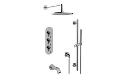 GRAFF GL3.612WT-LM46E0 TERRA FULL THERMOSTATIC SHOWER SYSTEM WITH DIVERTER VALVE (ROUGH AND TRIM)
