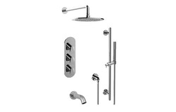 GRAFF GL3.612WT-LM59E0 SENTO FULL THERMOSTATIC SHOWER SYSTEM WITH DIVERTER VALVE (ROUGH AND TRIM)