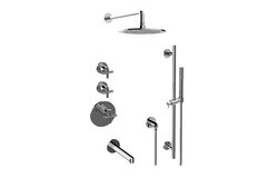 GRAFF GL3.F12ST-C17E0 TERRA THERMOSTATIC SHOWER SYSTEM TUB AND SHOWER WITH HANDSHOWER (ROUGH AND TRIM)