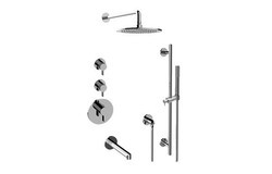 GRAFF GL3.F12ST-LM46E0 TERRA THERMOSTATIC SHOWER SYSTEM TUB AND SHOWER WITH HANDSHOWER (ROUGH AND TRIM)