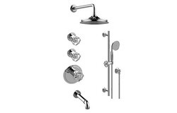 GRAFF GT3.N42ST-C18E0-T VINTAGE THERMOSTATIC SHOWER SYSTEM - TUB AND SHOWER WITH HANDSHOWER (TRIM)