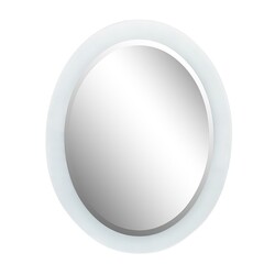 BELLATERRA HOME 808301-M 23 W X 29 H INCH OVAL FROSTED FRAME MIRROR
