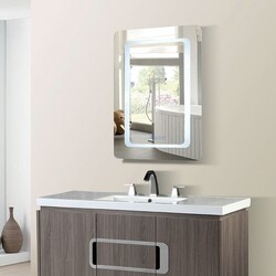 BELLATERRA HOME 808485-M-24 24 W X 31.5 H INCH RECTANGULAR LED BORDERED ILLUMINATED MIRROR WITH BLUETOOTH SPEAKERS