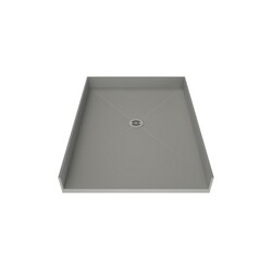 TILE REDI 4437CBF-PVC REDI FREE 44 D X 37 W INCH FULLY INTEGRATED BARRIER FREE SHOWER PAN WITH CENTER PVC DRAIN